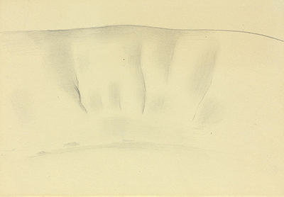 Untitled (Grey Wash Forms) Georgia O'Keeffe